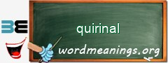 WordMeaning blackboard for quirinal
